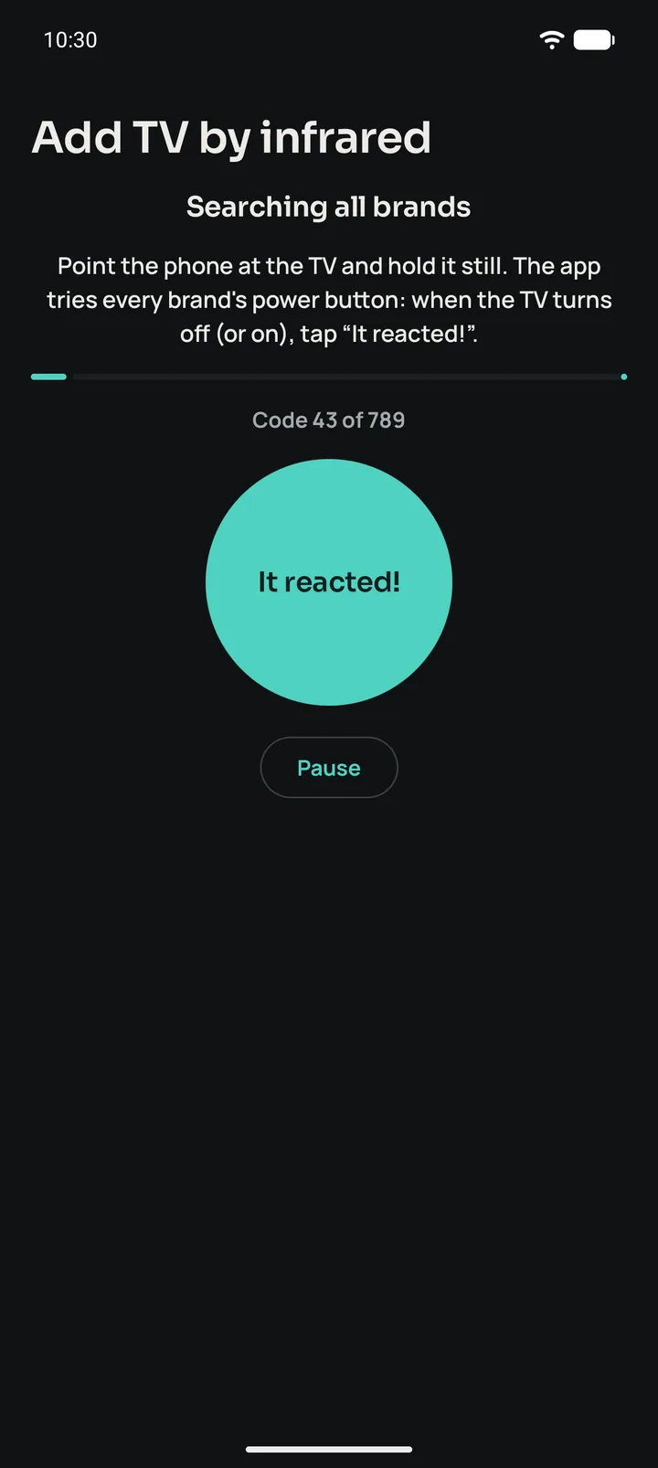 Remotito trying the power codes of every brand